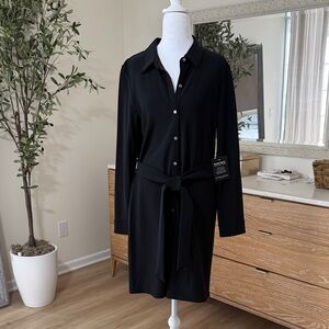 Boston Proper Black Shirt Dress